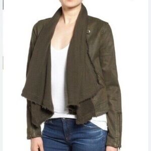 Free People Drape Front Coates Moto Jacket